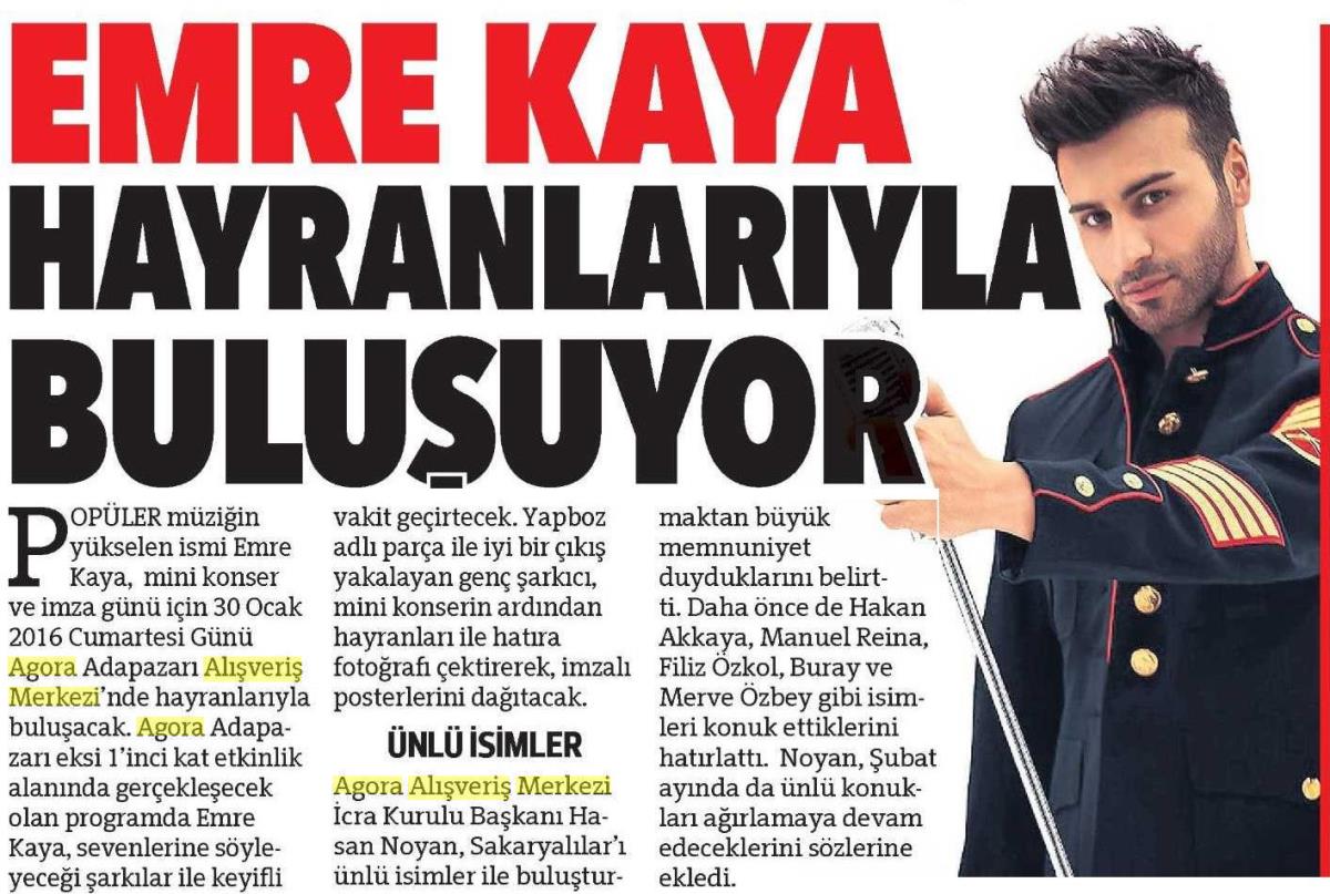 EMRE KAYA HAYRANLARIYLA AGORA'DA BULUŞTU!