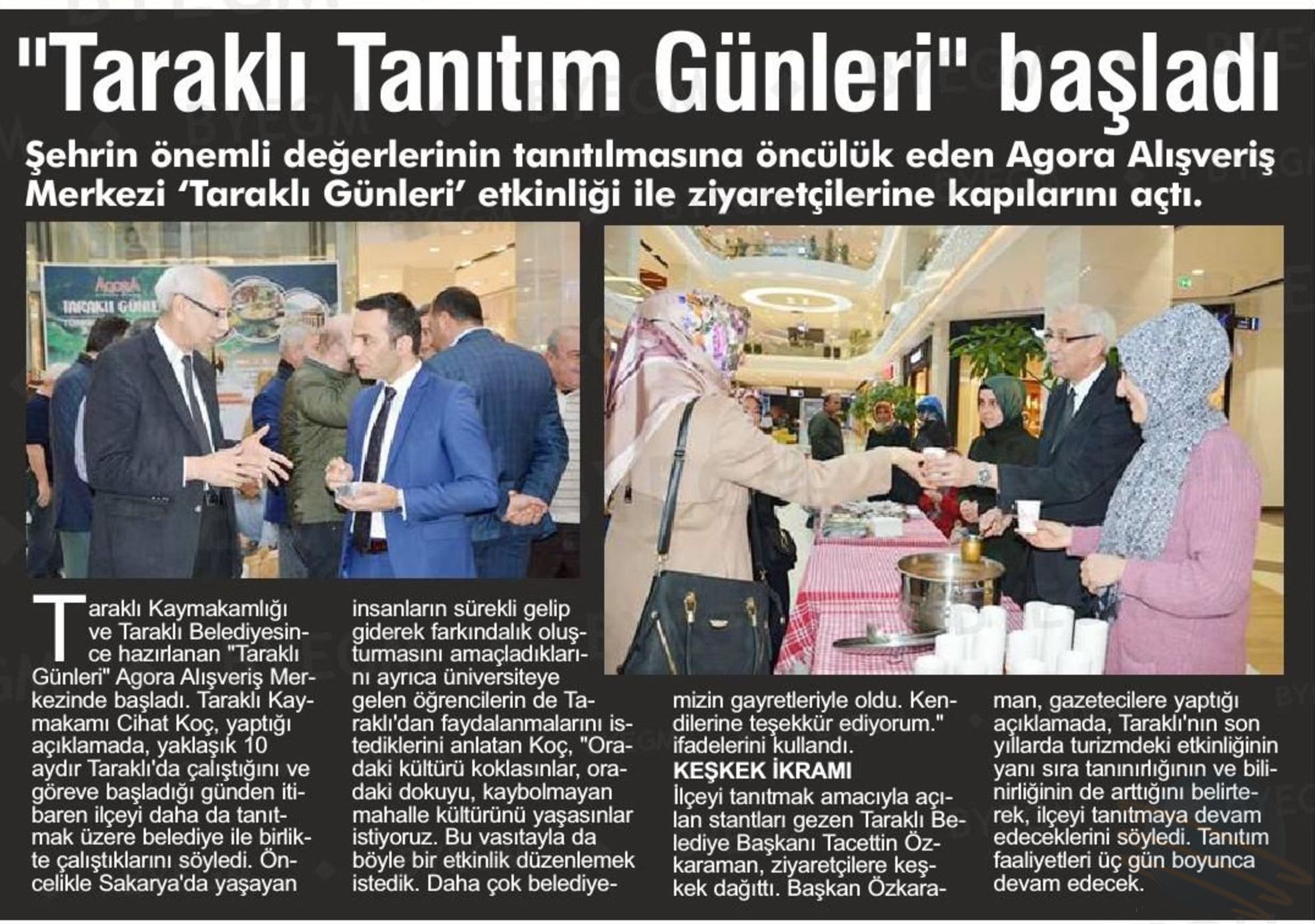 'TARAKLI TANITIM GÜNLERİ' AGORA AVM'DE!